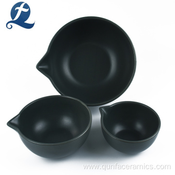 Custom Black Ceramic Rice Bowl Wholesale